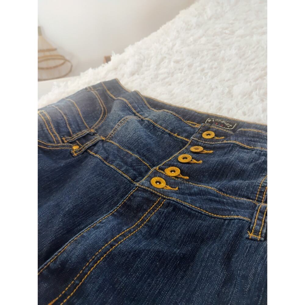 Vintage DIVA BLUE Y2K Plus Size Bootcut Jeans 38 x 32 Dark Wash Denim Curvy